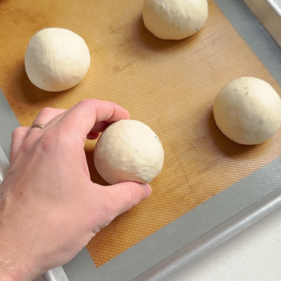 Proofing rosemary & fennel buns