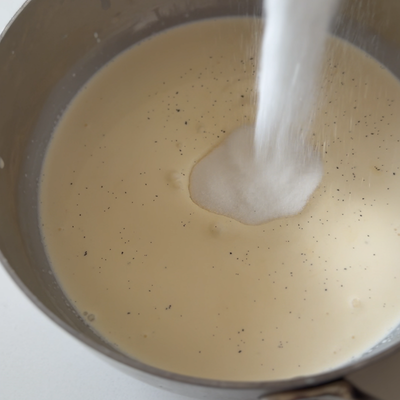 Add sugar & iota to cream mixture