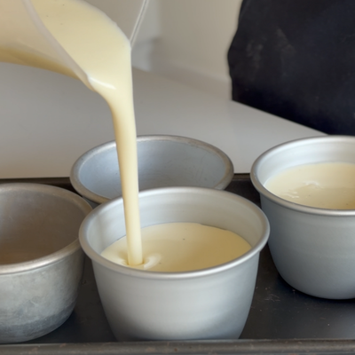 Pour into pudding molds